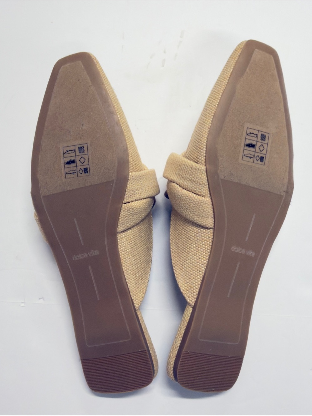 Dolce Vita Clarice Beige Woven Knot Mules - Size 7 - Picture 12 of 12